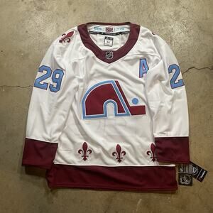 Nathan Mackinnon Colorado Avalanche Nordic White Jersey Mens Size XL 54